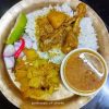 Local chicken fry + Rice + Dal 