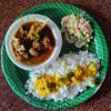 Mutton curry + Rice + Dal